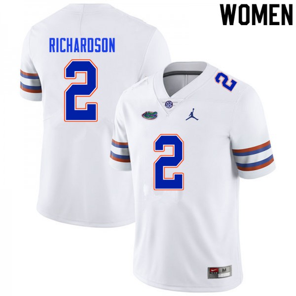 Women #2 Anthony Richardson Florida Gators College Football Jerseys White